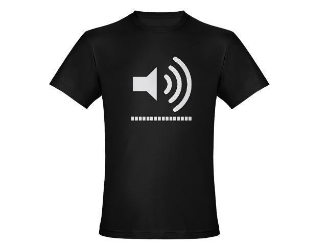 Turn it Up Volume Icon Black Tshirt With White Print - TshirtNow.net