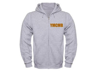 Thumbnail for Ymcmb Zip Up Hoodie Grey With Yellow Print - TshirtNow.net