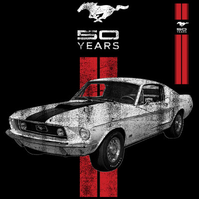 Mustang 50 Years Red Tshirt - TshirtNow.net - 2