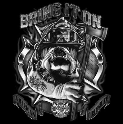 Firefighters Bulldog Fire Tshirt - TshirtNow.net - 2