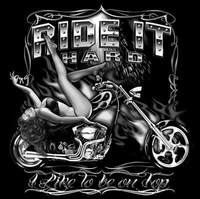 Thumbnail for Ride It Hard Biker Tshirt - TshirtNow.net - 2