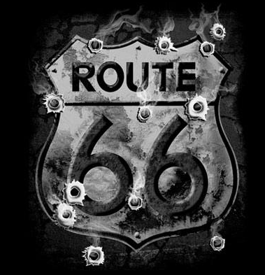 Route 66 Bullet Holes Biker Tshirt - TshirtNow.net - 2