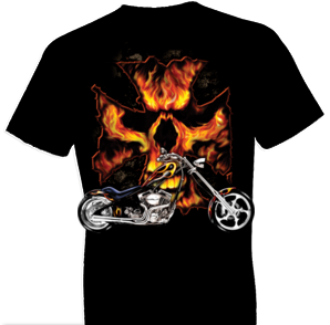 Bike Flames Biker Tshirt - TshirtNow.net - 1
