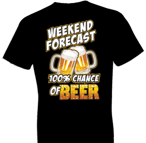 100% Chance of Beer Tshirt - TshirtNow.net - 1
