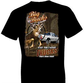 Big Bucks and Awesome Trucks Wildlife Tshirt - TshirtNow.net - 1