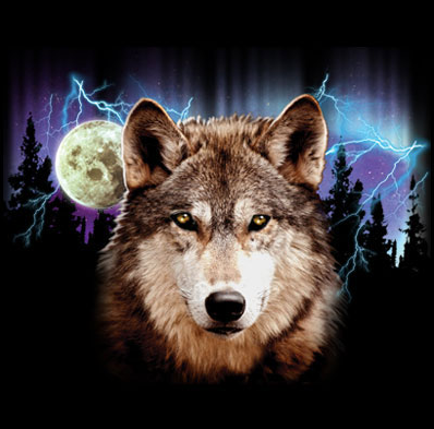 Wolf Lightning Tshirt - TshirtNow.net - 2