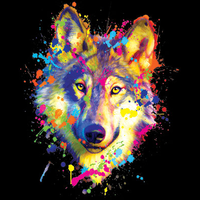 Thumbnail for Neon Wolf Tshirt - TshirtNow.net - 2