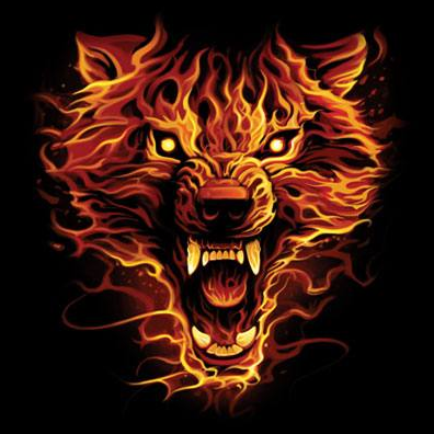 Flaming Wolf Tshirt - TshirtNow.net - 2