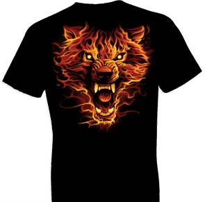 Flaming Wolf Tshirt - TshirtNow.net - 1