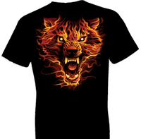 Thumbnail for Flaming Wolf Tshirt - TshirtNow.net - 1