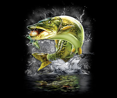 Jumping Muskie Fish Tshirt - TshirtNow.net - 2