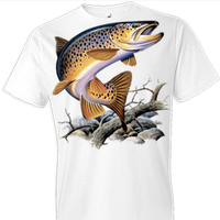 Thumbnail for Brown Trout Tshirt with Oversized Print - TshirtNow.net - 1