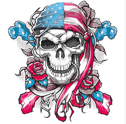 American Skull Bandana Tshirt - TshirtNow.net - 2
