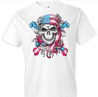 Thumbnail for American Skull Bandana Tshirt - TshirtNow.net - 1