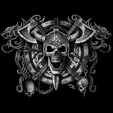Viking Skull Fantasy Tshirt - TshirtNow.net - 2
