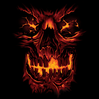 Thumbnail for Fiery Skull Fantasy Tshirt - TshirtNow.net - 2