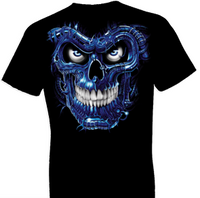 Thumbnail for Terminator Skull Blue Fantasy Tshirt - TshirtNow.net - 1
