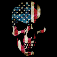 Thumbnail for Skull Americana Tshirt with Oversized Print - TshirtNow.net - 2
