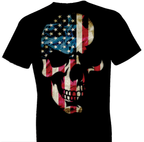 Skull Americana Tshirt with Oversized Print - TshirtNow.net - 1
