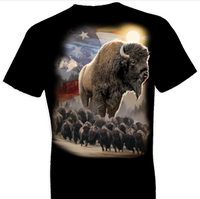 Thumbnail for American Bison Flag Tshirt - TshirtNow.net - 1