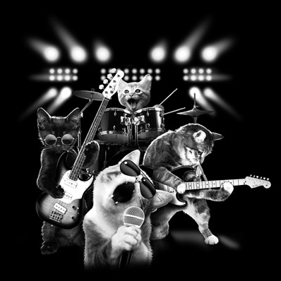 Cat Rock Guitar Tshirt - TshirtNow.net - 2
