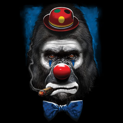 Gorilla Clown Tshirt - TshirtNow.net - 2