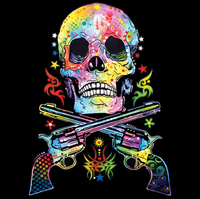 Thumbnail for Neon Skull and Gun Tshirt - TshirtNow.net - 2