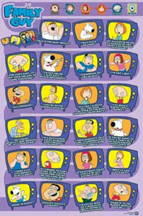 Family Guy Character Quotes Poster - TshirtNow.net