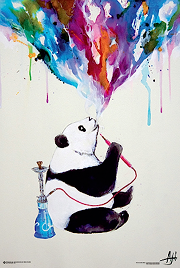 Hookah Panda Poster - TshirtNow.net