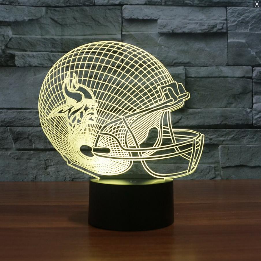 NFL MINNESOTA VIKINGS 3D LED LIGHT LAMP