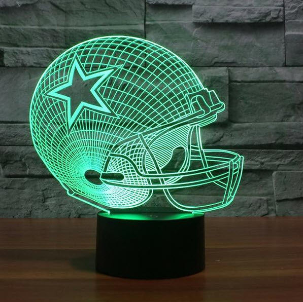 NFL DALLAS COWBOYS 3D LED LIGHT LAMP