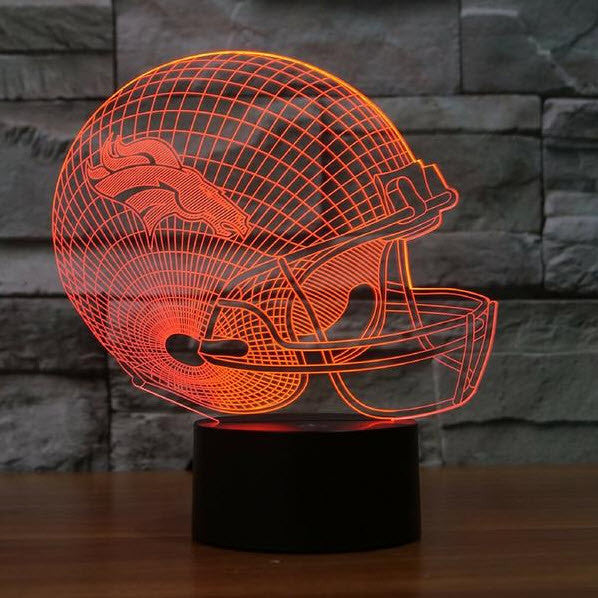 NFL DENVER BRONCOS 3D LED LIGHT LAMP