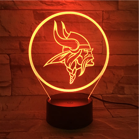 NFL MINNESOTA VIKINGS LOGO 3D LED LIGHT LAMP