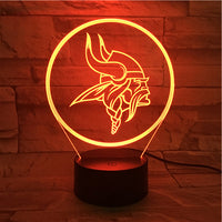 Thumbnail for NFL MINNESOTA VIKINGS LOGO 3D LED LIGHT LAMP