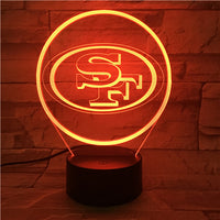 Thumbnail for NFL SAN FRANCISCO 49ERS LOGO 3D LED LIGHT LAMP