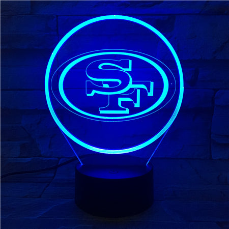 NFL SAN FRANCISCO 49ERS LOGO 3D LED LIGHT LAMP