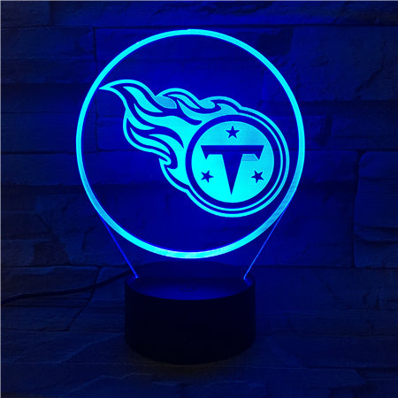 NFL TENNESSEE TITANS LOGO 3D LED LIGHT LAMP