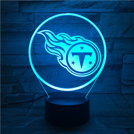 NFL TENNESSEE TITANS LOGO 3D LED LIGHT LAMP