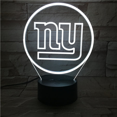 NFL NEW YORK GIANTS LOGO 3D LED LIGHT LAMP