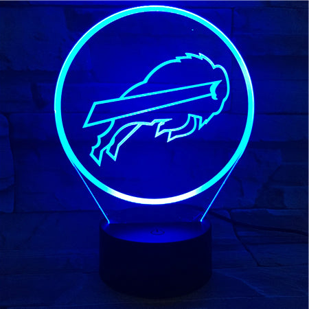 NFL BUFFALO BILLS LOGO 3D LED LIGHT LAMP