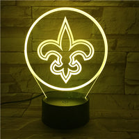 Thumbnail for NFL NEW ORLEANS SAINTS LOGO 3D LED LIGHT LAMP