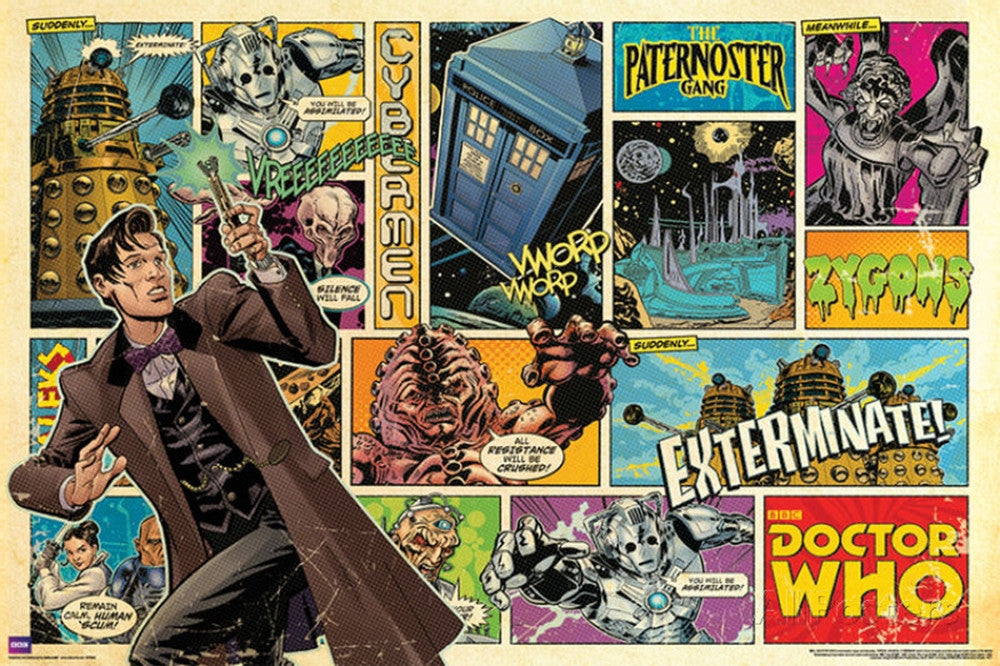 Doctor Who Comic Strip Poster - TshirtNow.net