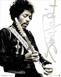 Thumbnail for Jimi Hendrix White Poster - TshirtNow.net
