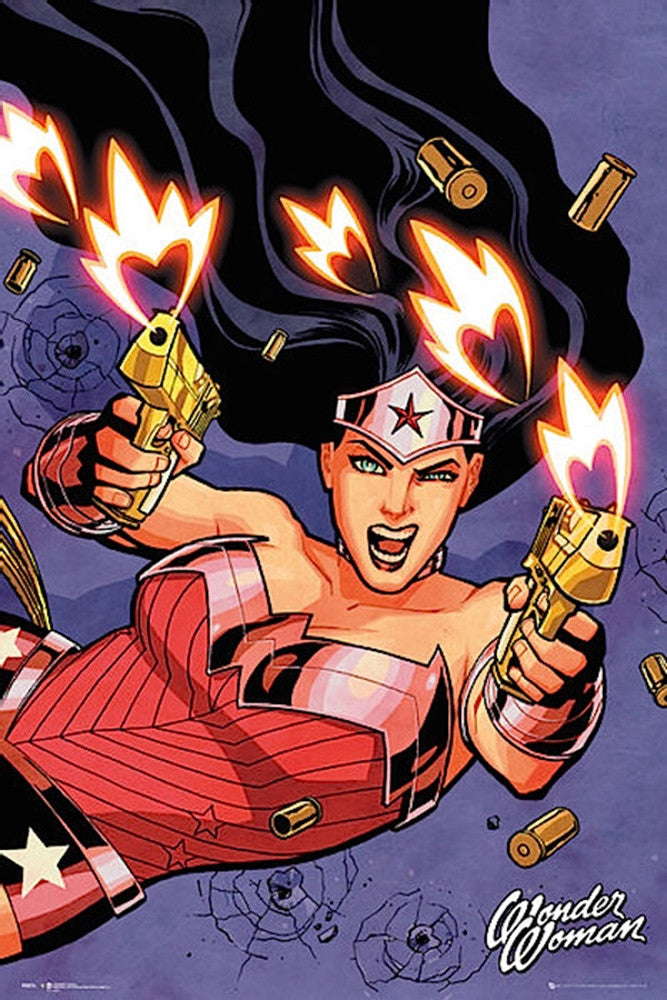 Wonder Woman 2 Guns Comic Poster - TshirtNow.net