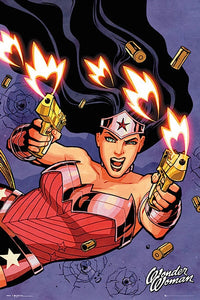 Thumbnail for Wonder Woman 2 Guns Comic Poster - TshirtNow.net