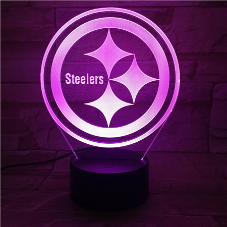 NFL PITTSBURGH STEELERS LOGO 3D LED LIGHT LAMP