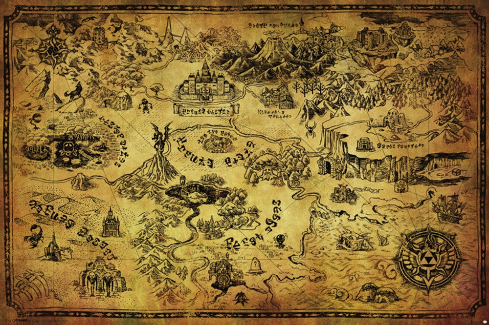 Zelda Map Gaming Poster - TshirtNow.net
