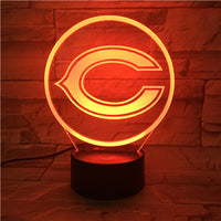 Thumbnail for NFL CHICAGO BEARS LOGO 3D LED LIGHT LAMP