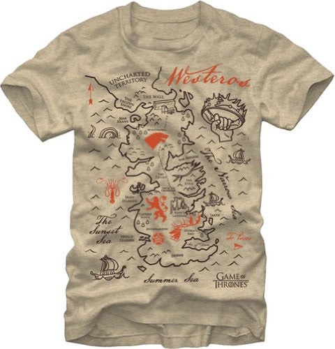 Game of Thrones - Westeros Map - T-Shirt - TshirtNow.net