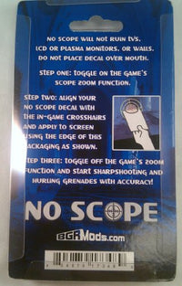 Thumbnail for Reusable No Scope Screen Decal for First Person Shooter FPS Games PS3 XBOX 360 PS2 - TshirtNow.net - 2